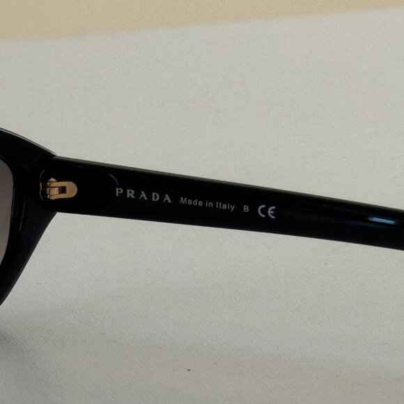 Prada Sunglasses Women's SPR20V-F 1AB/5O0 Black Fashion Rectangle 56mm - Picture 4 of 9